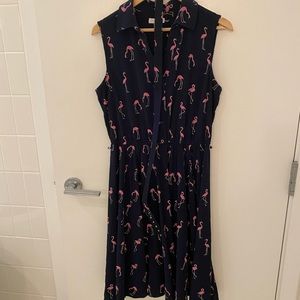 Macy’s flamingo dress.